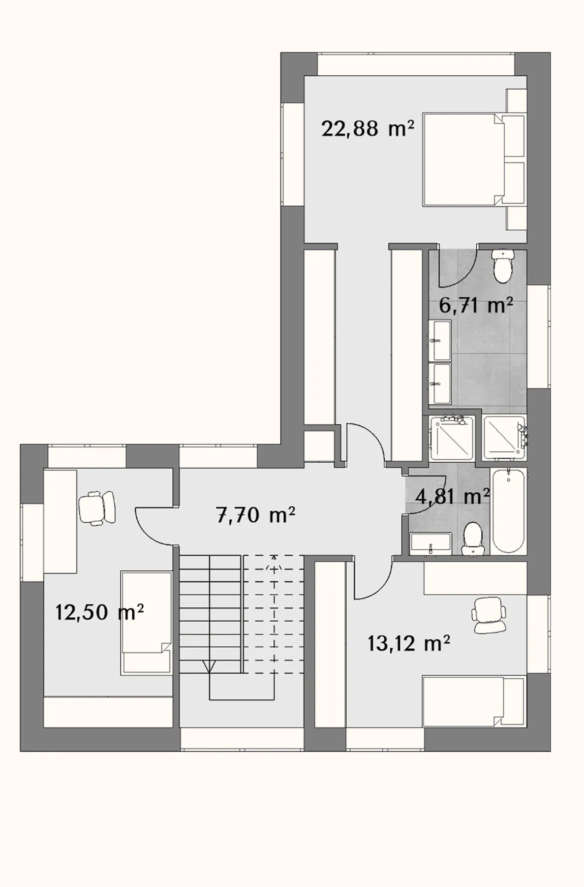 Namo E2 planas, 2 aukštas